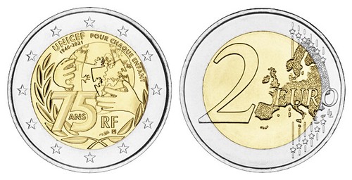 Frankreich euro unicef 2021 - 2,