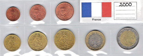 Kursmünzensatz frankreich - kursmünzensatz, „frankreich