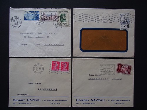 Lot vier auslandsbriefe - lot,